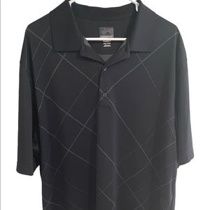 Beautiful Greg Norman Black Paternned Polo Shirt XXL